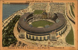 Lakefront Stadium Cleveland, OH Postcard Postcard