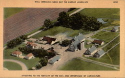 Kansas Farms Postcard Postcard
