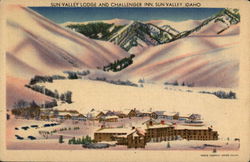 Sun Valley Lodge and Challenger Inn Postcard