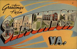 Greetings from Staunton, VA Postcard