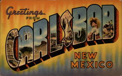 Greetings from Carlsbad, New Mexico Postcard