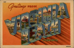 Greetings from Virginia Beach, Virginia Postcard Postcard