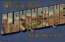 Greetings from Albuquerque New Mexico Postcard