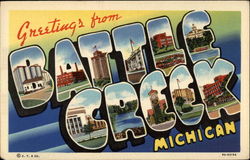 Greetings from Battle Creek, Michigan Postcard Postcard