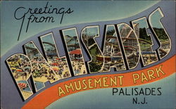 Greetings from Palisades Amusement Park Postcard