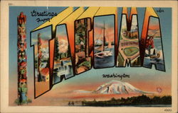 Greetings for Tacoma, Washington Postcard