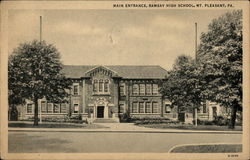 Main Entrance, Ramsay High School Postcard