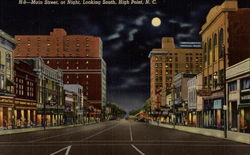 Main Street, at Night, Looking South Main Street, at Night, Looking South