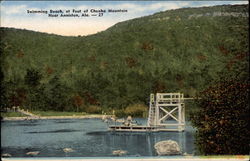 Swimming Beach at Foot of Cheaha Mountain Near Anniston Alabama Postcard Postcard