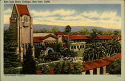San Jose State College California Postcard Postcard
