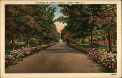 Scene in Library Square Postcard