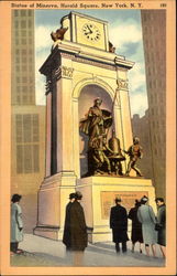 Statue of Minerva, Herald Square Postcard