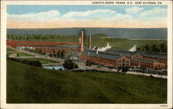 Juniata Shops, Penn R. R East Altoona, PA Postcard Postcard