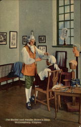The Barber and Peruke Maker's Shop Postcard