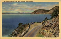 Upper Klamath Lake from Lookout Point, Shasta-Cascade Wonderland Postcard