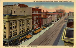 98 North on Main Street from Second Street Pueblo, CO Postcard Postcard