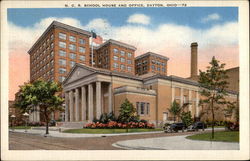 N.C.R. School House and Office Dayton, OH Postcard Postcard