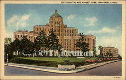 City Hospital and Nurses' Home Springfield, OH Postcard Postcard