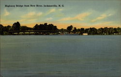 Highway Bridge from New River Postcard