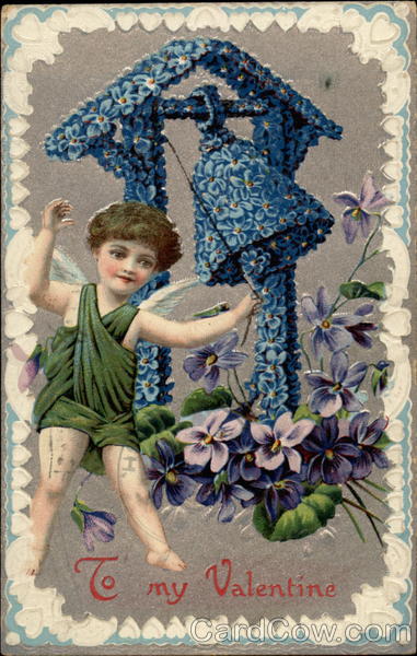 To my valentine Figures Made of Flowers