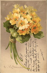 A Bouquet of Yellow Flowers C. Klein Postcard Postcard