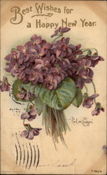 Best Wishes for a Happy New Year Postcard