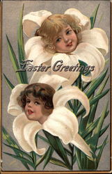 Easter Greetings (Two children in lilies) Easter Greetings (Two children in lilies)