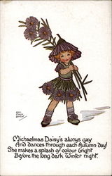 Michaelmas Daisy Fantasy Postcard Postcard