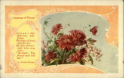 Language of Flowers Postcard Postcard