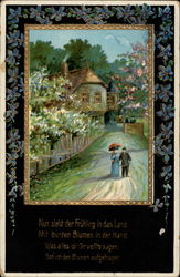 Nun Zieht der Fruhling in das Land Germany Greetings Postcard Postcard