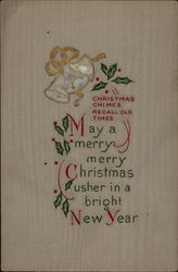 Christmas Chimes Recall Old Times Postcard