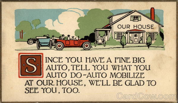 Our House with Blue And Red Car Cars