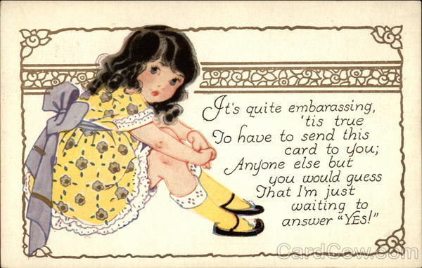 Girl waiting for an answer Girls