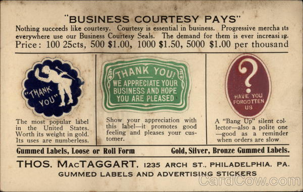 Business Courtesy Pays Advertising