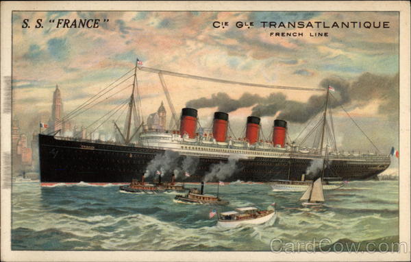 S.S. France Cie. Gle. TransAtlantique Boats, Ships