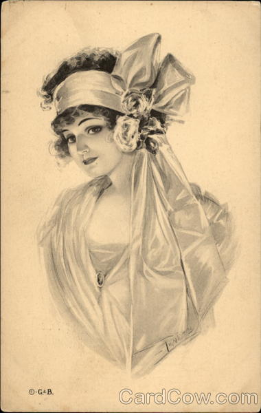 Portrait of Woman with sash tied in hair Women