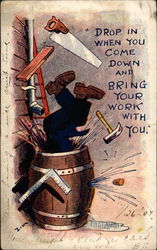 Drop in...and Bring Your Work with You Postcard