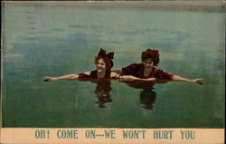 Oh! Come on---We won't hurt you Postcard