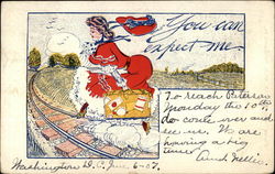 You Can Expect Me Postcard