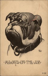 Always on the Job Dogs Postcard Postcard