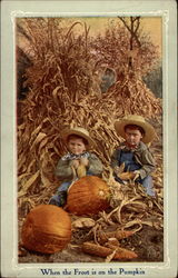 When the Frost is on the Pumpkin Postcard