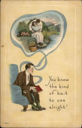 You knew the kind of bait to use alright! Romance & Love Postcard Postcard