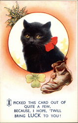 I picked this card out of quite a few, because I hope, 'twill bring luck to you! Postcard