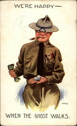 We're Happy When the Ghost Walks Postcard
