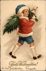 Frohe Weihnachten (Merry Christmas) Children Postcard Postcard