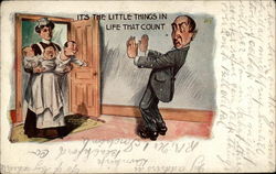 It's the Little Things in Life That Count Comic, Funny Postcard Postcard