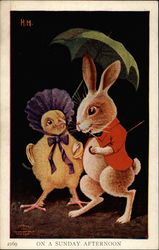 On a Sunday Afternoon Dressed Animals Postcard Postcard