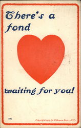There's a Fond Heart Waiting For You Hearts Postcard Postcard