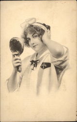 Woman with a Hand-Mirror Postcard