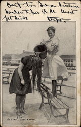 I'd like to be a man Postcard